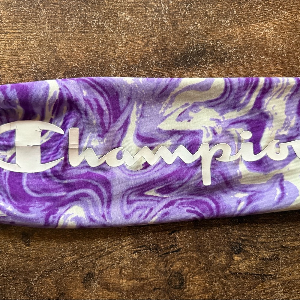 Champion Girls Purple Swirl Stretch Active Leggings 10/12 - Picture 3 of 6